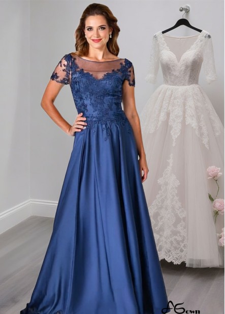 Chiffon Mother of the Bride Dress – Full Length A-Line Evening Gown with Sleeves