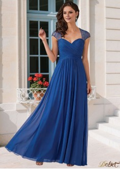 Blue Chiffon Mother of the Bride Dress