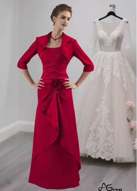 Strapless Taffeta Mother of the Bride Dress with Matching Jacket – Formal Gown