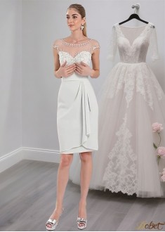 Elegant Knee-Length Tulle Chiffon Mother of the Bride Dress with Cap Sleeves