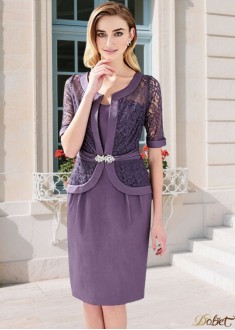 Strapless Lace Mother of the Bride Dress Sheath with Jacket