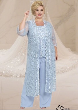 Elegant Three-Pieces Mother of the Bride Outfits – Lace Chiffon Full-Length Formal Outfit with Jacket