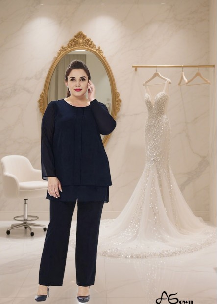 Elegant Full-Length Chiffon Mother of the Bride Dress with Jewel Neckline & Illusion Sleeves