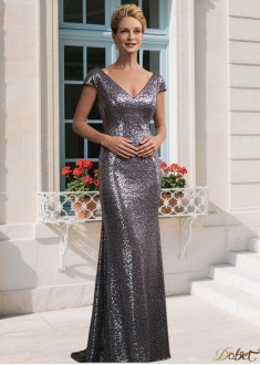 Sequin Lace Mother of the Bride Dress Sheath Full Length Cap Sleeve