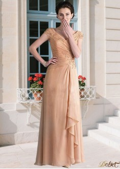 Chiffon Mother of the Bride Dress V-Neck A-Line Long