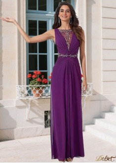Purple Tulle Chiffon Mother of the Bride Dress