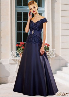 Off-the-Shoulder Taffeta Mother of the Bride Dress A-Line Long