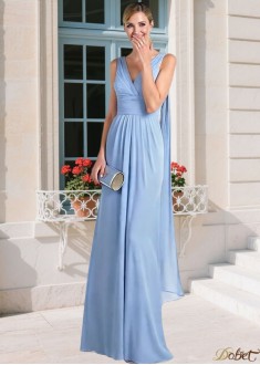 Chiffon V Neck Mother of the Bride Dress