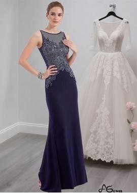 Elegant  Bateau Neck Tulle & Satin Full-Length Mother of the Bride Dress