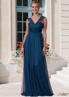 Elegant V-Neck Tulle A-Line Bridesmaid Dress Sleeveless Full Length Gown
