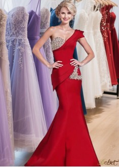One Shoulder Mermaid Evening Dress – Floor Length Fishtail Formal Gown
