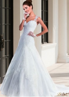 Lace V Neck Wedding Dress