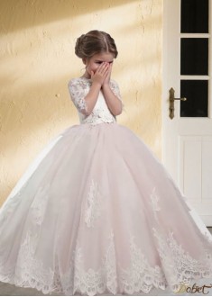 Tulle Flower Girl Dress for Wedding – Floor Length Ball Gown Online