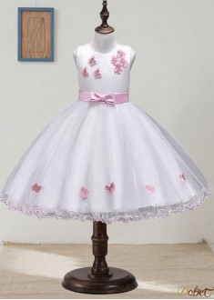 Tulle Flower Girl Dresses & Ball Gowns with Lace Appliques