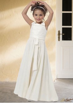 Sheath Floor Length Flower Girl Dress – Simple Column Silhouette Sheath Floor Length Flower Girl Dress – Simple Column Silhouette