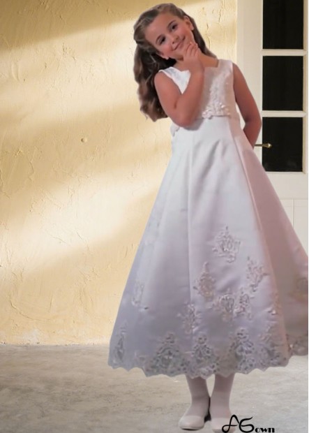 White Little Girl Dresses UK – Elegant Occasion Gown Online