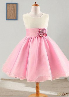 Satin & Organza Ball Gown Flower Girl Dress