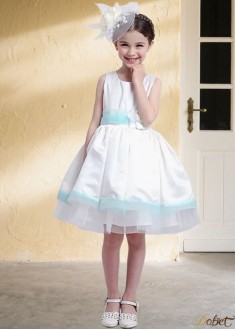 Satin Ball Gown Knee-Length Flower Girl Dresses Online