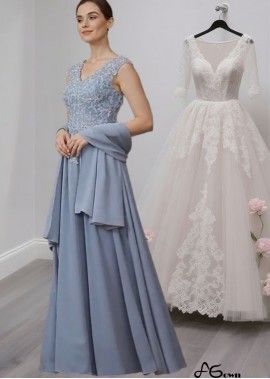 Sleeveless V-Neck Mother of the Bride Dresses with Appliques